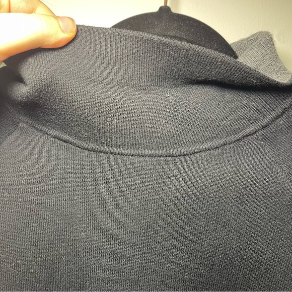 Reiss Women’s Black Chloe Turtleneck Sweater in Size S Contrast Grey Hem & Neck - Picture 4 of 11